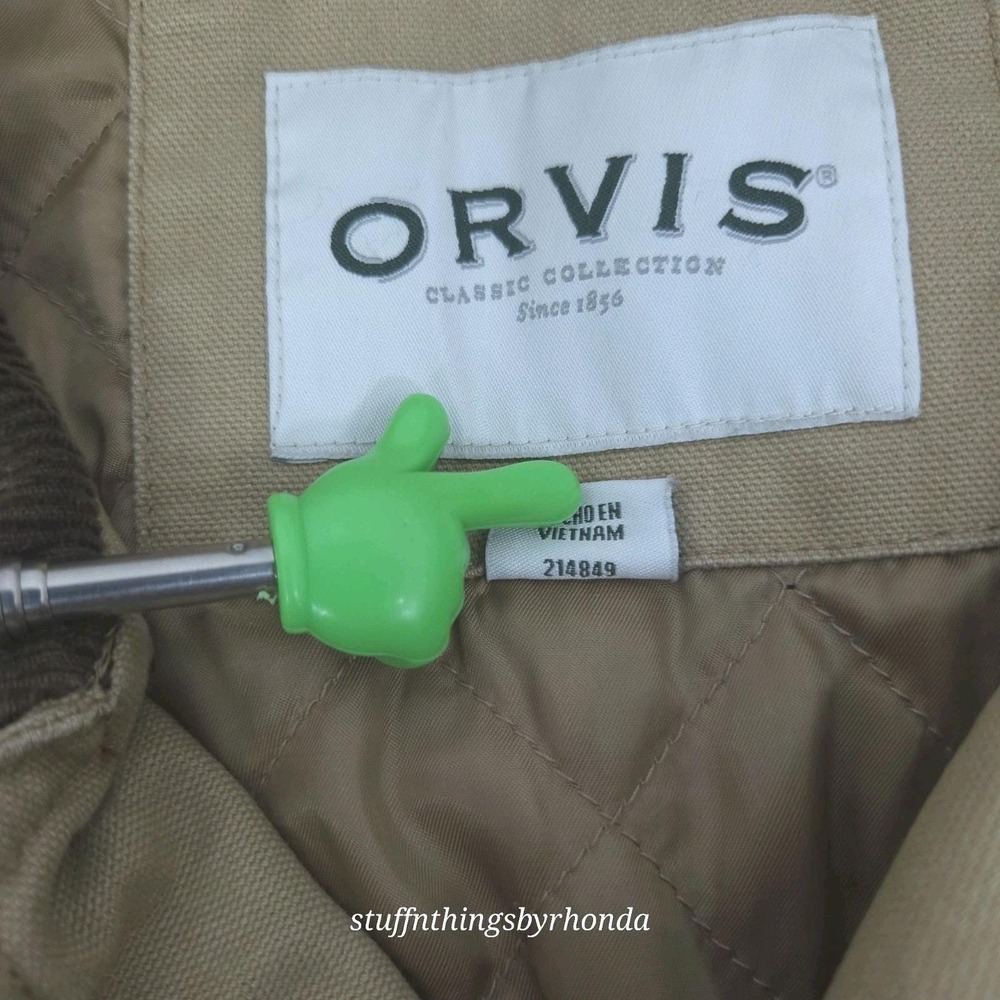Orvis Classic Collection Field Coat Brown Barn Quilted Hunting Jacket Mens Med - Picture 4 of 11